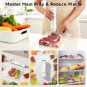 Mehomeli Compact Vacuum Sealer for Food (Vacuum Sealer Machine + 30 Reusable Vacuum Bags), Powerful Handheld Vacuum Sealer Machine, Seal Food 6X Fresh Longer, Portable & Wireless, Easy-Clean