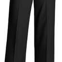 IUGA Womens Dress Pants Stretchy Work Pants Business Casual Wide Leg Slacks Trousers Office Outfits (Medium, Black)