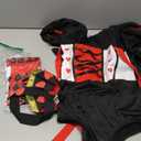 Queen of Hearts Costume Women Halloween Costume Woman 2025 Alice in Wonderland Outfits Fancy Cosplay Dress for Adult (X-Large, Red)