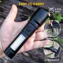 Flashlight Rechargeable Flashlights High Lumens, 99,000 LM Bright LED Flashlight Powered Flash Light, USB Rechargeable Flashlights & Waterproof Handheld Flash lights for Home Camping Hiking(2 Pack)