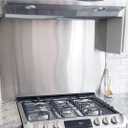 24" By 30" Stainless Steel Stove Backsplash Splatter Guard SP3604 Range Hood Backsplash Wall Shield Metal Panel, Ultra Flat Easy Clean And Install