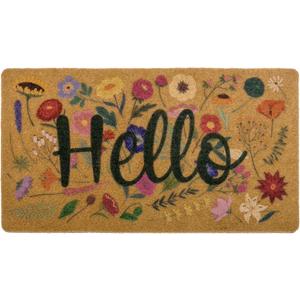 Spring Welcome Door Mat With Non-Slip Backing - Flower Seasonal Farmhouse Decoration 17 x 29 Inch (17"x29", Multi Color)