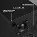 Powered Bookshelf Speaker Pair,60W Home Stereo Speakers with BT,AUX & Type-C Input, 5.5" Carbon Fiber Woofer & 1" Tweeter, Compatible with Turntable, Record Player, Desktop PC and Monitor (Black)