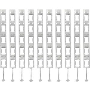 No Wrap Straps for Easy Christmas Light Decorating - Holiday Lighting Mounting Clip Alternative - 10 Pack