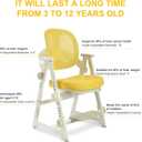 Ergonomic Kids' Study Chair, Height Adjustable Kids Desk Chair for Boys Girls,Comfortable for Teenagers Playing, Drawing, Ideal Gift for Children,Students（Yellow）, Medium