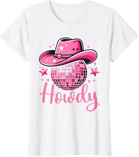 Western Cowgirl Rodeo Disco Retro Bachelorette Party T-Shirt, S