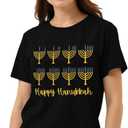 qdl Mardi Gras Shirt for Women - Fat Tuesday Party T-Shirt, Purple Green Gold Festival Tee (X-Large, 034-black1)