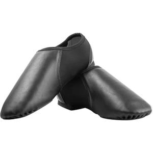 Dance Jazz Shoes,Round Toe Soft Leather Dance Slippers for Women/Men. US: 6