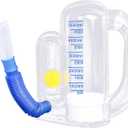 Incentive Spirometer Adult, Breathing Exercise Device for Lungs, Deep Breathing Trainer for Children and Adult, 5000ml Volume Measurement with Flow Rate Indicator