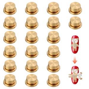 20 Pieces Gold Nail Art Rotating Charm Bearing, 3D Rings Jewelry Rotating Nail Rings for Women Designs DIY Crafting Jewelry Accessories