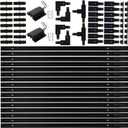 52FT H Track Lighting Rail Kit, Black 120V H Type Track Rail System