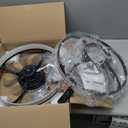 AIKVSXER Ceiling Fan with Light,20" Flush Mount Ceiling Fan,6 Speeds,3000-6500K Dimmable LED, App & Remote Control, Quiet DC Motor, for Bedroom, Living Room Modern Ceiling Fans with Lights (Black, Count of 2)