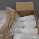 20 Pcs Plastic Flower Bud Vases Bulk with Twines Ropes Small Mini Flower Vases for Centerpieces Decorative Plastic Bottles for Wedding Reception Dining Table Home Decoration (White)