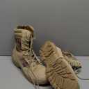 NORTIV 8 Mens Military Tactical Work Boots Hiking Side Zip Leather Outdoor Motorcycle Combat Boots Response (13, Camo Sand)