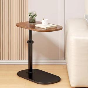 Pedestal Adjustable c Table for Small SpacesC Shaped End Table Desktop can Turn 360 and The Height of The Sofa Small TV Tray Table Can be Adjusted for Couch