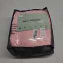 Litanika Pink Comforter Set Queen Size, 3 Pieces Lightweight Soft Fluffy Solid Bedding Set, All Season Bed Set (90x90In Comforter & 2 Pillowcases)