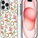 DAIZAG Magnetic Case for iPhone 13 Pro Max,Western Cowgirl Deer Head Design On Clear Base,Compatible with MagSafe | Shockproof Military-Grade Protection, Slim Cover Case for Men Boys Woman Girls