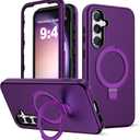Designed for Samsung Galaxy S23 Plus Case with Magnetic Ring Stand [Compatible with Mag-Safe][Military Grade Drop Protection][Build in Kickstand] Shockproof S23 Plus Phone Case 6.6",Purple