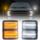 Led Side Mirror Marker Lamp For Ford F250 F350 F450 F550 Super Duty 2008 2009 2010 2011 2012 2013 2014 2015 2016 Switchback White Led Running Parking Light Amber Led Turn Signal Light Clear Lens