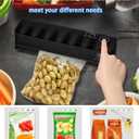 Bag Sealer Mini Rechargeable,3000mAh Heat Sealer Machine with 5 Adjustable Gears Chip Bag Resealer,Plastic Bag Sealer for Food Snack Bags Storage(black)