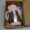 Bakpoco Stainless Steel Sippy Straw Cup for Toddlers 1-3 Years Old, Insulated Toddler Water Bottle Baby Training Tumbler with Handles, 8oz Kids Straw Cups for Travel, Daycare & At Home, Pink