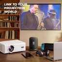 Smart Projector with WiFi and Bluetooth, Proyector-4K Support Official Licensed Apps, 2000 ANSI/AI Auto Focus/DoIby/HDR10+/Quiet, Kogata Portable Indoor/Outdoor Movie Projector Ceiling