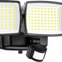 Battery Powered Motion Sensor Outdoor Lights, 1500LM Flood Lights IP65 Waterproof Security Light Motion Detector Lights Wireless for Outside Yard 1Pack (Black)