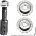Shaft Arbor Extender 10mm Motor Arbor Adapter Bench Grinder Extension Shaft Threaded Shaft Backing Kit for Polisher Sander Polishing Grinding Buffing Wheel Rotary (Inner Hole Diameter 10mm)