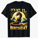 It's My 11th Birthday Dragon 11 Birthday 11 Year Old Boy T-Shirt Size M