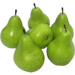 6pcs Fake Pears Artificial Fruits Vivid Green Pear for Home Fruit Shop Supermarket Desk Office Restaurant Decorations Or Props (Green) 6pcs Fake Pears Artificial Fruits Vivid Green Pear for Home Fruit Shop Supermarket Desk Office Restaurant Decorations Or Props (Green)