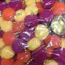 Suncalla 12 Pcs 4ft Marigold Garland with Bells for Diwali Decor, Orange
