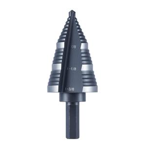 3 Sizes M2 Step Drill Bit for Steel Sheet, 7/8", 1-1/8", 1-3/8" HSS Multi Size Hole Stepped Up Unibit Home Tools
