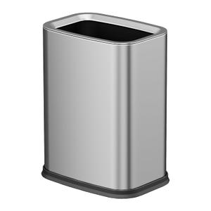 2.6 Gal Stainless Steel Bathroom Trash Can,Metal Waste Baskets with Removable Inner Bucket,Small Office Garbage Can (Silver)