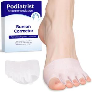 Toe Separators for Women - Podiatrist Recommended, Toe Spacers for Men, Breathable Bunion Corrector, Plantar Fasciitis(1 Pair)