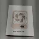 Travel Fan for Sleeping, 6.8" Small Portable Fan Rechargeable Battery Powered, 100 Speeds Personal Mini Desk Fan for Office Bedroom, Cruise Ship Beach Vocation Travel Essentials, White