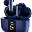 Studio-Quality Wireless Ear Buds with Deep Bass & Enhanced Audio Clarity, Bluetooth 5.4, 10-Year Lifespan Earbuds, ENC Noise Cancelling Calls, Secure Fit Memory Foam Tips, IPX6 Waterproof (Blue)