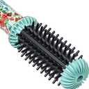 CALISTA GoGo Mini Heated Round Brush | Curl, TouchUp, DeFrizz, and Style Hair with the Mini 7” Styling Tool | Heats to 365°F | Perfectly Designed Travel Tool | Dual Voltage (Retro Floral)