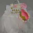 Kirei Sui Baby Flower Half Birthday Tulle Tutu Bodysuit & 1/2 Crown Headband M