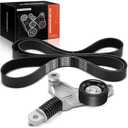 A-Premium Engine Serpentine Belt Drive Kit with Tensioner Compatible with Toyota Camry 2007-2009 & Pontiac Vibe 2009-2010, 2.4L