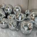 Silver Birthday Decorations with 16pcs Large 4D Foil Balloons in Different Size (10-50 Inch) + 6pcs 18" Heart Balloons + 16 Happy Birthday Banner for Bday, Wedding Bridal Decoration (Silver)