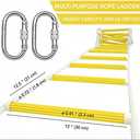 Fire Escape Ladder 2 Story 16ft Flame Resistant Safety Rope Ladder - Fast to Deploy & Easy to Use & Store - Compact - Weight Capacity up to 2000pounds (16ft) Life Saving Emergency ladders - Certified