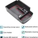 EDBETOS Center Console Organizer Tray Compatible with 2024 2025 2026 Chevy Trax Accessories LS 1RS LT 2RS ACTIV Interior Secondary Armrest Storage Box Insert Tray, Red