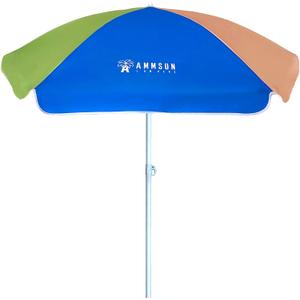 AMMSUN 5ft Seaside Beach Umbrella for Sand and Water Table - Kids Durable Umbrellas for children Beach Camping Garden Outdoor Play Shade