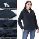GIMECEN Women's Polar Fleece Hoodies Quarter Zip Sweatshirt Long Sleeve Sweaters Casual Pullover Jacket with Pocket (M)