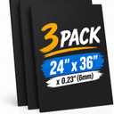 Ndsox 3 Pack Black Foam Board 24"x36", 0.23" Thick Foam Core Poster Board
