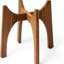 KUTE NEST 17" H x 19.3" W Acacia Solid Wood Plant Stand - Walnut | High - Medium, Outdoor & Indoor Use, Mid Century Plant Holder, Ideal for Corso & Arco Planter, Walnut Finish for Modern Home