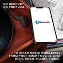 Victrola The Quincy 6-in-1 Bluetooth Record Player & Multimedia Center with Built-in Speakers 3-Speed Turntable, CD & Cassette Player, FM Radio, Wireless Music Streaming (Mahogony)