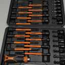 33PCS Magnetic Nut Driver Set with Long Handle | 6 Inch Long Nut Driver Set | SAE and Metric | 1/4 Inch Hex Shank | Cr-V Steel