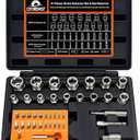 41Pcs Bolt Extractor Kit and Small Screw Extractor Set, Ez Out Bolt Extractor Tool with 5Pcs Compatible Adapter for Stripped Screw, Broken Nut and Bolt Remove