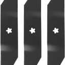High Lift Notched Mower Blades Replacement Part Number Husqvarna Craftsman Poulan 532187256 539112053 187254 11180 Compatible with Z254 YTH2454 YTH24v54 RZ5424 RZ5426 LGT 2554 2654, 3 Pack
